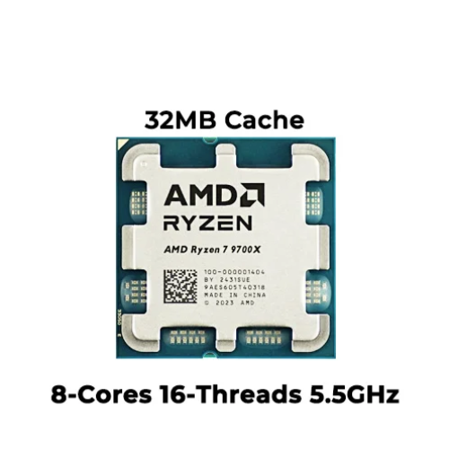 AMD Ryzen 7 9700X (AM5) Processor 3.80-5.50GHz 8-Core 16-Threads
