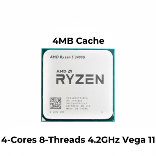 Amd Ryzen 5 3400g SocketAm4 3.7ghz 4-core, 8-Thread Desktop Processor with Radeon Vega 11