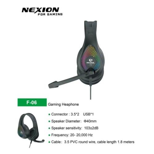 NEXION GAMING HEADSET F-06 (BLACK)
